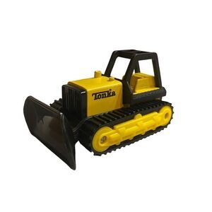 Vintage 1990s Tonka Mighty Mini Bulldozer 3" Toy Truck
